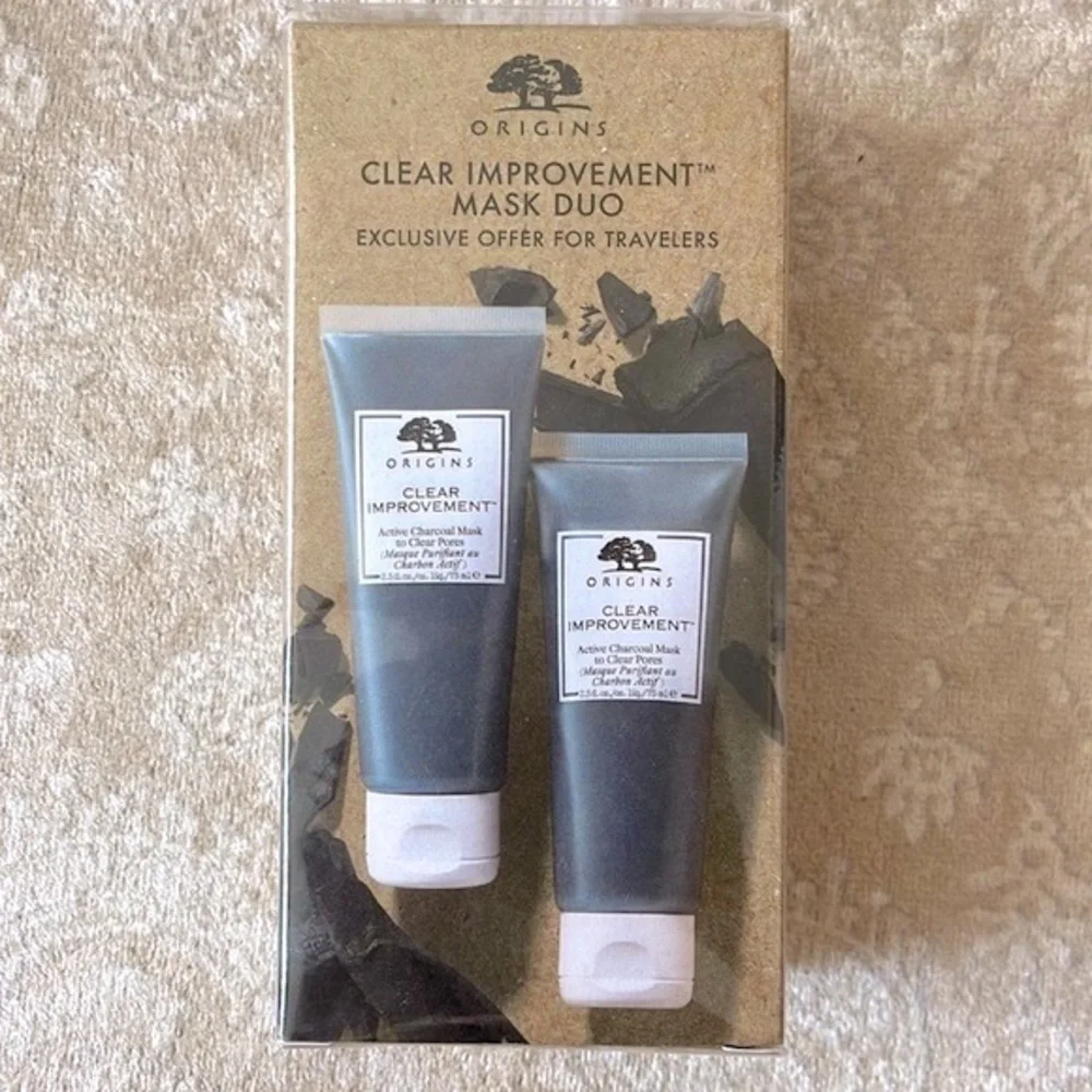 Brand New Origins Clear Improvement Charcoal Mask Duo Clear Pores Travelers